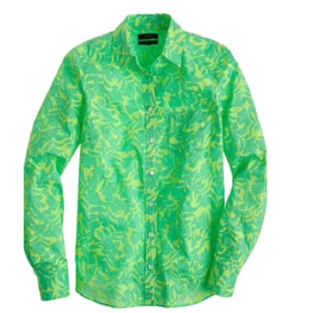 J Crew Button Down Floral “Boy” Blouse